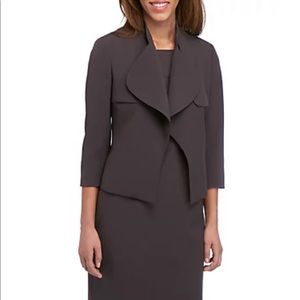 Anne Klein Crepe Cascade Trench Style Suit Jacket